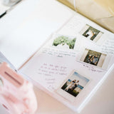 HULIANFU Wedding Guestbook with Gold Printable Wedding Guest Book Photo Booth Guest Book for Wedding   journey  Photo Album  Modern