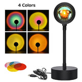 HULIANFU Tuya Smart Sunset Lamp Night Light Sunset Projector Smart Life APP Remote Led Lights Room Decoration Photography Birthday Gift