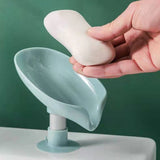 HULIANFU Leaf Shape Soap Holder Bathroom Shower Storage Box Punch-Free Dish Plate Tray Bathroom Soap Holder Case Supplies Gadgets