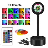 HULIANFU Tuya Smart Sunset Lamp Night Light Sunset Projector Smart Life APP Remote Led Lights Room Decoration Photography Birthday Gift