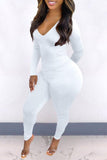 hulianfu Solid Color Elegant Back Drawstring Jumpsuit