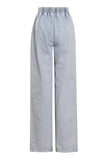 hulianfu Denim Girly Bandeau Pant Suit