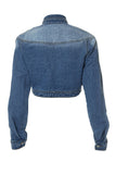 hulianfu Solid Color Smart Denim Coat