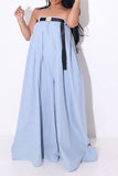 hulianfu Solid Color Whimsical Wide Leg Jumpsuit With Belt