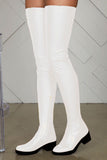 hulianfu Solid Color On-trend Thigh-Length Boots