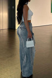 hulianfu Gradient Hippy Multi Pocket Jeans