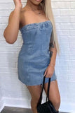 Patchwork Modern Denim Mini Dress