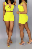 hulianfu Solid Color On-trend Single Breasted Pant Suit