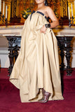hulianfu Solid Color Whimsical Wide Leg Jumpsuit With Belt