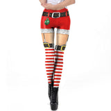 Women Leggings Fashion 3D Digital Printing Christmas Leggings Funny Sexy Printed Elastic Christmas Skinny Leggings Gothic