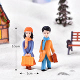 HULIANFU Mini Couple Figures Grandma Grandpa Sweety Lovers Couple Ornament For Fairy Garden Figurines Miniature Home Decoration