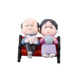 HULIANFU Mini Couple Figures Grandma Grandpa Sweety Lovers Couple Ornament For Fairy Garden Figurines Miniature Home Decoration