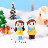 HULIANFU Mini Couple Figures Grandma Grandpa Sweety Lovers Couple Ornament For Fairy Garden Figurines Miniature Home Decoration