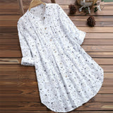 Plus Size Floral Print Blouse Women Summer V Neck Beach Dress Blouses Loose Swim Cover-up Tops Tunic Blouses Shirts Female Tees
