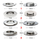HULIANFU Kitchen Sink Strainer Stainless Steel Drain Hole Filter Trap Long Lasting Protection Against Clogging Bathroom Sink Accessories