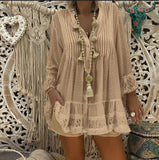 hulianfu  5XL Plus Size White Lace Blouse hulianfu  Women Summer V Neck Long Sleeve Chiffon Blouse Shirt Big Sizes Loose Ladies Tunic Tops