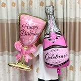 HULIANFU Large Helium Foil Balloon Whisky Beer Balloon Wedding Birthday Party Decorations Adult Kids Baby Ballons Event Party Air Globos