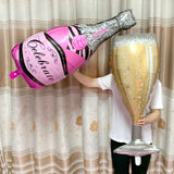 HULIANFU Large Helium Foil Balloon Whisky Beer Balloon Wedding Birthday Party Decorations Adult Kids Baby Ballons Event Party Air Globos