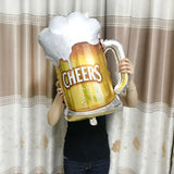 HULIANFU Large Helium Foil Balloon Whisky Beer Balloon Wedding Birthday Party Decorations Adult Kids Baby Ballons Event Party Air Globos