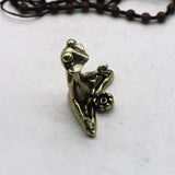 HULIANFU Retro Brass Meditate Zen Buddhism Frog Statue Small Ornament Copper Animal Sculpture Incense Burner Home Desk Decoration Tea Pet