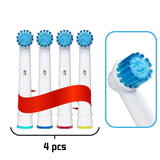 HULIANFU Oral B Electric Toothbrush Heads Replaceable Brush Heads For Oral B Electric Advance Pro Health Triumph 3D Excel Vitality 4pcs
