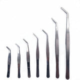 HULIANFU Stainless Steel 430 Anti-iodine Medical Tweezers Long Straight Forceps 12.5cm-30cm Straight Head Elbow Thicken Medical Tools