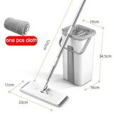 HULIANFU Mop magic Floor Squeeze squeeze mop with bucket flat bucket rotating mop for wash floor house home cleaning cleaner easy