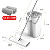 HULIANFU Mop magic Floor Squeeze squeeze mop with bucket flat bucket rotating mop for wash floor house home cleaning cleaner easy
