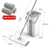 HULIANFU Mop magic Floor Squeeze squeeze mop with bucket flat bucket rotating mop for wash floor house home cleaning cleaner easy