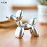 HULIANFU Resin Crafts Sculpture Gift Cute Small Balloon Dog Party Accessories Home Desktop Ornament Cake Dessert Decoration 9*3.5*7.5cm