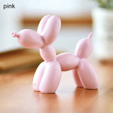 HULIANFU Resin Crafts Sculpture Gift Cute Small Balloon Dog Party Accessories Home Desktop Ornament Cake Dessert Decoration 9*3.5*7.5cm