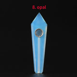 HULIANFU Natural Quartz Pipe Smoking Pipe Dream AmeThyst Point Rod Treatment  Gem With Metal Filter Wholesale Price 1PC