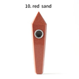 HULIANFU Natural Quartz Pipe Smoking Pipe Dream AmeThyst Point Rod Treatment  Gem With Metal Filter Wholesale Price 1PC