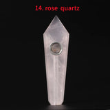 HULIANFU Natural Quartz Pipe Smoking Pipe Dream AmeThyst Point Rod Treatment  Gem With Metal Filter Wholesale Price 1PC