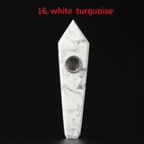 HULIANFU Natural Quartz Pipe Smoking Pipe Dream AmeThyst Point Rod Treatment  Gem With Metal Filter Wholesale Price 1PC