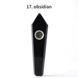 HULIANFU Natural Quartz Pipe Smoking Pipe Dream AmeThyst Point Rod Treatment  Gem With Metal Filter Wholesale Price 1PC