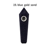 HULIANFU Natural Quartz Pipe Smoking Pipe Dream AmeThyst Point Rod Treatment  Gem With Metal Filter Wholesale Price 1PC
