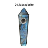 HULIANFU Natural Quartz Pipe Smoking Pipe Dream AmeThyst Point Rod Treatment  Gem With Metal Filter Wholesale Price 1PC