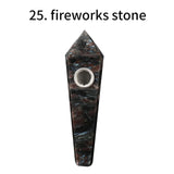 HULIANFU Natural Quartz Pipe Smoking Pipe Dream AmeThyst Point Rod Treatment  Gem With Metal Filter Wholesale Price 1PC