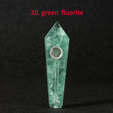 HULIANFU Natural Quartz Pipe Smoking Pipe Dream AmeThyst Point Rod Treatment  Gem With Metal Filter Wholesale Price 1PC