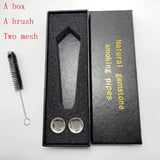 HULIANFU Natural Quartz Pipe Smoking Pipe Dream AmeThyst Point Rod Treatment  Gem With Metal Filter Wholesale Price 1PC