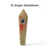 HULIANFU Natural Quartz Pipe Smoking Pipe Dream AmeThyst Point Rod Treatment  Gem With Metal Filter Wholesale Price 1PC