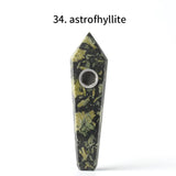 HULIANFU Natural Quartz Pipe Smoking Pipe Dream AmeThyst Point Rod Treatment  Gem With Metal Filter Wholesale Price 1PC