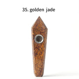 HULIANFU Natural Quartz Pipe Smoking Pipe Dream AmeThyst Point Rod Treatment  Gem With Metal Filter Wholesale Price 1PC