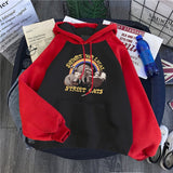 Hulianfu Support Your Local Street Cats Print Women Hoodie Cartoons Crewneck Clothes Vintage Loose Sweatshirt Street Hip Hop Hoody Womens
