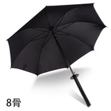 HULIANFU Japanese Samurai Umbrella Strong Windproof Semi Automatic Long Umbrella Large Man And Women  Business Umbrellas Mens Paraguas