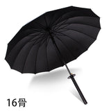 HULIANFU Japanese Samurai Umbrella Strong Windproof Semi Automatic Long Umbrella Large Man And Women  Business Umbrellas Mens Paraguas