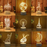 HULIANFU Romantic Love 3D Lamp Heart-shaped Balloon Acrylic LED Night Light Decorative Table Lamp Valentine  Day Sweetheart Wife  Gift