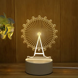 HULIANFU Romantic Love 3D Lamp Heart-shaped Balloon Acrylic LED Night Light Decorative Table Lamp Valentine  Day Sweetheart Wife  Gift
