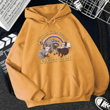 Hulianfu Support Your Local Street Cats Print Women Hoodie Cartoons Crewneck Clothes Vintage Loose Sweatshirt Street Hip Hop Hoody Womens